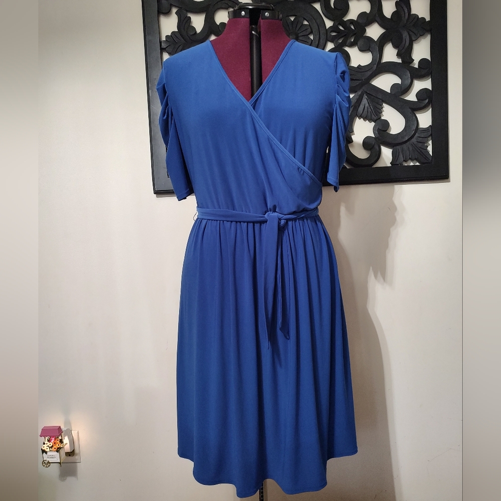 NY Collection Faux Wrap Dress